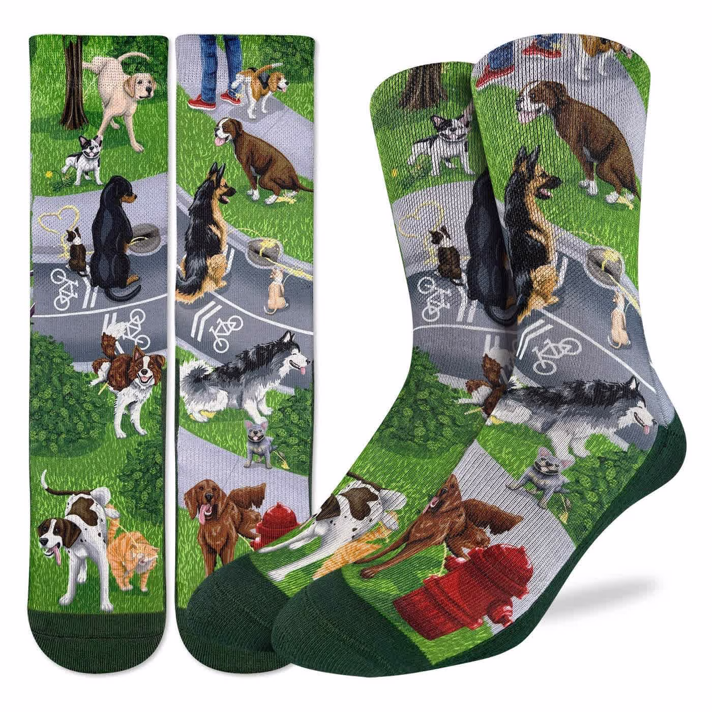 Good Luck Sock Dogs Peeing Socks Mens 8-13